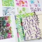 6Pack Floral Planner Binder Dividers 6-Tab A5 Six Ring Binder 6 Hole PVC Dividers for Journal, Notebook, Planner