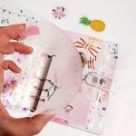 4Pcs Clear Frosted A5 A6 Page Marker Page Finder Ruler Plastic Bookmark Rulers Loose Leaf Ruler Measuring Ruler for A5 Size 6-Hole Binder Notebook