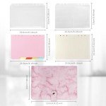 FYY Leather A5 Binder 6 Ring Binder Notebook - Refillable Notebook A5 Planner Binder with Binder Pockets, A5 Dividers, A5 Refill Paper, PU Leather Travel Binder Journal Cover Binder Marble Pink