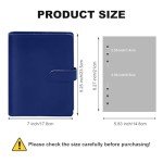 A5 Budget Binder,Mini Photocard Binder for A5 Filler Paper, Loose Leaf Personal Planner with Magnetic Buckle Closure(Dark Blue)