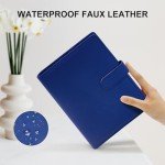 A5 Budget Binder,Mini Photocard Binder for A5 Filler Paper, Loose Leaf Personal Planner with Magnetic Buckle Closure(Dark Blue)