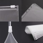 Antner 12PCS A5 Binder Pockets 6 Holes Budget Cash Envelopes for Budgeting, Clear Zipper Folders Planner Inserts Loose Leaf Bags Binder, Waterproof PVC Document Pouch Filing