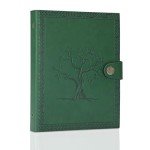 SEEHAN A5 Binder Leather Journal A5 Planner Notebook 6 Rings Binder Tree Journal for Writing (SHNT01)