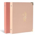 Koogel 2 Sets 6-Ring Binders, Refillable Binder 2 Colors 7"x9" Planner Binder for Journaling Collections with 70 Sheets Ruled Refill Paper