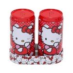 Hello Kitty Decor Set - Kitchen Accessories Bundle Includes Salt and Pepper Shakers Plus Stickers