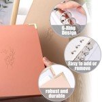 Koogel 2 Sets 6-Ring Binders, Refillable Binder 2 Colors 7"x9" Planner Binder for Journaling Collections with 70 Sheets Ruled Refill Paper