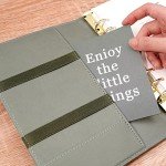 CAGIE A5 6 Ring Binder Refillable Planner Notebook 6 Hole Binder Organizer Business Planner Agenda for Men Women Spiral Leather Journal Writing Notebook Green