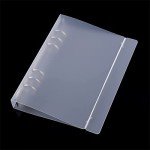 A5 6 Ring Binder Cover Clean Transparent Soft PVC for Refillable Notebook Shell withMatte surfaceforStamp & Die Storage