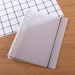 A5 6 Ring Binder Cover Clean Transparent Soft PVC for Refillable Notebook Shell withMatte surfaceforStamp & Die Storage