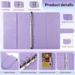 Zuozee 100 Envelopes Money Saving Challenge Binder, A5 Savings Binder with Cash Envelopes, Budget Binder for Planning and Saving $5050, Purple