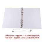 A5 6 Ring Binder Cover Clean Transparent Soft PVC for Refillable Notebook Shell withMatte surfaceforStamp & Die Storage