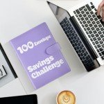 Zuozee 100 Envelopes Money Saving Challenge Binder, A5 Savings Binder with Cash Envelopes, Budget Binder for Planning and Saving $5050, Purple