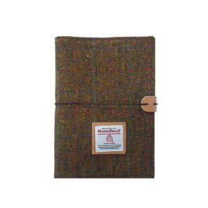 Harris Tweed A5 Notebook Binder 6 Ring, Wool Fabric Soft Cover Refillable A5 Binder, 80 Pages for A5 Refill Paper and A5 Planner Inserts, Notebook Journals for Writing, A5 Size 80 Pages (Brown)