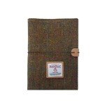 Harris Tweed A5 Notebook Binder 6 Ring, Wool Fabric Soft Cover Refillable A5 Binder, 80 Pages for A5 Refill Paper and A5 Planner Inserts, Notebook Journals for Writing, A5 Size 80 Pages (Brown)