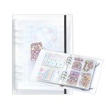 1pcs A5 Sticker storage Album,sticker organization Collecting Book Binder sleeves for planner stickers organizers collector recipe cards (3 different sized pockets)