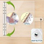 Toplive 6 Ring Binder Cover, Transparent PVC A5 Planner Binder Notebook Cover Refillable Loose Leaf Round Ring Personal Journal with Insert 45 Sheets Paper and Dividers