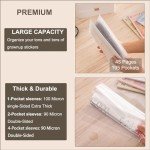 1pcs A5 Sticker storage Album,sticker organization Collecting Book Binder sleeves for planner stickers organizers collector recipe cards (3 different sized pockets)