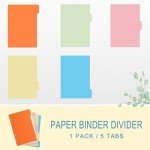 Toplive 6 Ring Binder Cover, Transparent PVC A5 Planner Binder Notebook Cover Refillable Loose Leaf Round Ring Personal Journal with Insert 45 Sheets Paper and Dividers