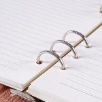 TRASEXTRA A5 Binder Loose-leaf Refillable Notebook Diary Organizer and Pen Set - 100 Sheets Of 200-Page,8.3×5.5IN,100gsm Cream Paper,Premium gift box included(Pink)