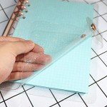 Personal A5 Glitter PVC Binder Cover Clear Soft PVC Notebook Shell 6 Rose Gold Round Ring Binders with Snap Button Closure Loose Leaf Folders (Personal A5, Glitter Cover + Rose Gold Binder)