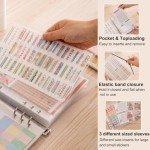 1pcs A5 Sticker storage Album,sticker organization Collecting Book Binder sleeves for planner stickers organizers collector recipe cards (3 different sized pockets)