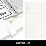 Rnivvi 100 Envelopes Money Saving Challenge Budget Binder, A5 Challenges Book with Cash Envelopes & Laminated Tracker, Cute Envelope Binder Kit for Women Men, Budgeting Planner to Save $5,050, White