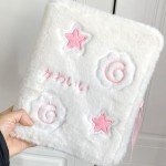 1Pcs a5 Binder 6 Ring Cartoon Plush Fish Board Kpop Photocard Binder Photo Album Binder with 4 Pocket Card Binder Sleeves a5 Planner Binder Collect Photo Card Book for Postcard Picture Storage