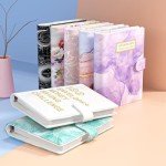 Rnivvi 100 Envelopes Money Saving Challenge Budget Binder, A5 Challenges Book with Cash Envelopes & Laminated Tracker, Cute Envelope Binder Kit for Women Men, Budgeting Planner to Save $5,050, White