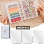 1pcs A5 Sticker storage Album,sticker organization Collecting Book Binder sleeves for planner stickers organizers collector recipe cards (3 different sized pockets)