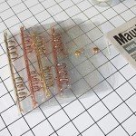 Personal A5 Glitter PVC Binder Cover Clear Soft PVC Notebook Shell 6 Rose Gold Round Ring Binders with Snap Button Closure Loose Leaf Folders (Personal A5, Glitter Cover + Rose Gold Binder)