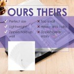 Mr. Pen A5 Plastic Binder Pockets, 8 Pieces, 6 Ring Binder Holes, 8 Pcs, Clear Envelopes for Cash, Money Organizer, Lightweight, Easy to Carry