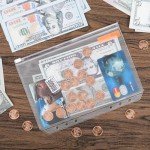 KTRIO 16PCS A5 Binder Pocket Money Saving Challenge Binder Cash Envelope, 6 Hole Clear Zipper Pouch Folders A5 Planner Journal Inserts for Budgeting, Waterproof PVC Loose Leaf Filing Bags