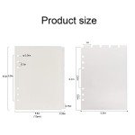 Multibey A5 Binder with Translucent Dividers, 6-Ring Plastic Binder Index for Planner Journal (5 Vertical + 12 Side Tabs + Tab Stickers)