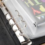 Mr. Pen A5 Plastic Binder Pockets, 8 Pieces, 6 Ring Binder Holes, 8 Pcs, Clear Envelopes for Cash, Money Organizer, Lightweight, Easy to Carry