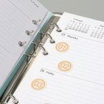 A5 Binder Cover Glitter Blue PU Leather Binder Cover Refillable 6-Ring Planner Budget Binders Loose-Leaf Notebook Binder Covers with Magnetic Buckle Closure