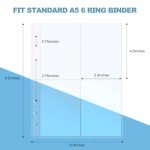 100 Pack 800 Pockets 6 Ring A5 Planner Inserts, Double-Side Photocard Sleeves for Kpop Trading Card Binder