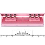WORKLION Adjustable 6 Hole Punch: Metal Six Hole Puncher for Planners and 6-Ring Binders with 6 Sheet Capacity for A4 / A5 / A6 / Personal/Pocket Size (Pink)