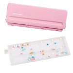 WORKLION Adjustable 6 Hole Punch: Metal Six Hole Puncher for Planners and 6-Ring Binders with 6 Sheet Capacity for A4 / A5 / A6 / Personal/Pocket Size (Pink)