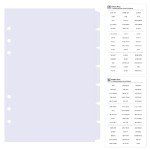 DY.2ten White Dividers for 6 Ring Binder, 7-Tab Sturdy Plastic Dividers, A5 Index Divider, 6 Hole Binder Dividers, Insertable Notebook Planner Tab Dividers for Binders