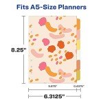 Avery Planner Dividers for A5 Planners, 6-Tab Set, Spots Design, 1 Set (25436)
