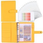 LXWHYP Money Saving Binder, Savings Challenges Book with for Cash Envelopes, 12pcs Zipper Envelopes A5 Budget Binder, Budget Planner for Managing Budgets and Saving Money (Yellow-9.2IN)