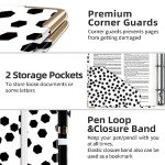 EYROZILL A5 Binder 1 Inch 3 Ring for 5.5" x 8.5" Paper with Clipboard and Pocket, Mini Binders for School Office Supplies and Home, Polka Dots