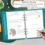 Clever Fox Weekly Planner Binder – Goal Setting Planner for Time Management & Weekly Tasks – Work & Life Organizer with To Do List & Habit Tracker – Undated, 7″ x 9″ Hardcover (Turquoise)