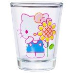 Silver Buffalo Sanrio Hello Kitty Spring Garden Flowers 4 Pack Mini Glass Set, 1.5 Ounces