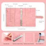 DONBAO 100 Envelopes Money Saving Challenge Binder, A5 Budget Binder with Envelopes and Challenge Tracker, 2024 New Savings Challenges Planner Book to Save $500, $1000, $5050, $10000 (Pink)