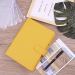 LXWHYP Money Saving Binder, Savings Challenges Book with for Cash Envelopes, 12pcs Zipper Envelopes A5 Budget Binder, Budget Planner for Managing Budgets and Saving Money (Yellow-9.2IN)