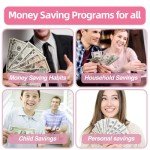 100 Envelopes Money Saving Challenge, Money Saving Budget Binder with Cash Envelopes, Motivational Process to Save $5050, Money Saving Binder 100 Pocket Pre-Numbered, A5 Saving Challenge Book-Pink