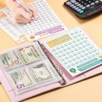 100 Envelopes Money Saving Challenge, Money Saving Budget Binder with Cash Envelopes, Motivational Process to Save $5050, Money Saving Binder 100 Pocket Pre-Numbered, A5 Saving Challenge Book-Pink