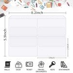 QiXin 30pcs Quartering A5 Binder Pocket no Zipper Clear Budget Planner Inserts Bulk Binder Organizer Cash Envelopes for Budgeting Waterproof PVC Loose Leaf Bags Card Sleeves for 6 Ring Notebook