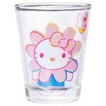 Silver Buffalo Sanrio Hello Kitty Spring Garden Flowers 4 Pack Mini Glass Set, 1.5 Ounces